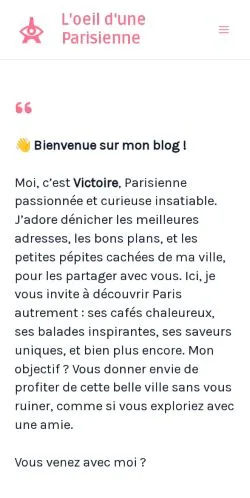 Anteprima del sito L'Oeil D'Une Parisienne, media di Francia per articoli sponsorizzati