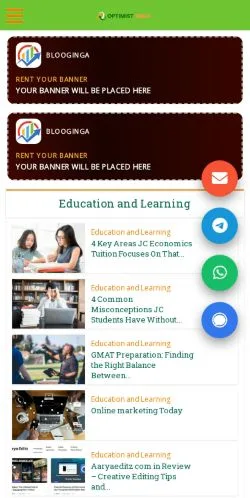 Anteprima del sito OptimistIndia, media di Stati Uniti per articoli sponsorizzati