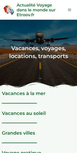Anteprima del sito Etroov Actualité Voyage, media di Francia per articoli sponsorizzati