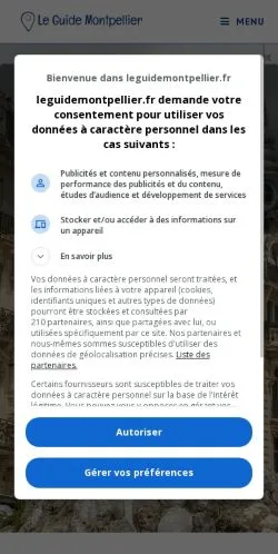 Anteprima del sito Le Guide Montpellier, media di Francia per articoli sponsorizzati