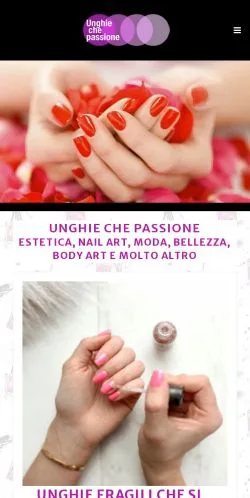 Anteprima del sito Unghie Che Passione, media di Italia per articoli sponsorizzati