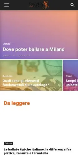 Pré-visualização do site Paranza Del Geco, meio de Itália para artigos patrocinados