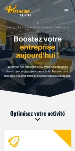 Anteprima del sito Partenaires B2B, media di Francia per articoli sponsorizzati