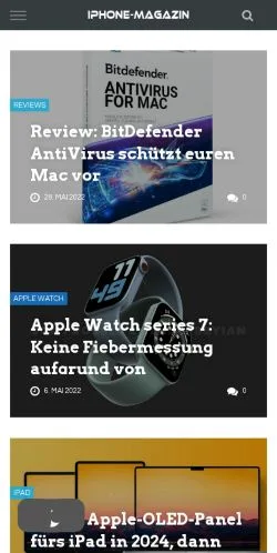 스폰서 기사용 독일 매체 iPhone Magazin 사이트 미리보기