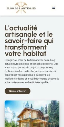 Anteprima del sito Blog Des Artisans, media di Francia per articoli sponsorizzati