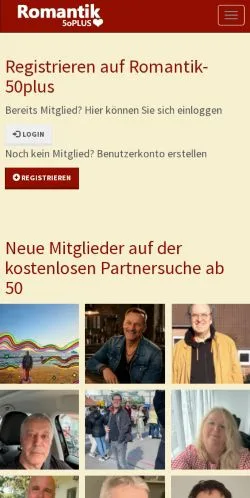 Anteprima del sito Romantik 50Plus, media di Germania per articoli sponsorizzati