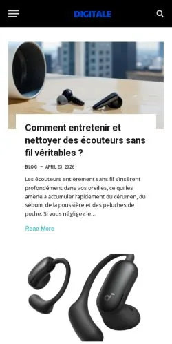 Anteprima del sito Vie Digitale, media di Francia per articoli sponsorizzati