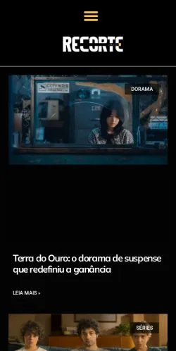 Pré-visualização do site Recorte Lírico, meio de Brasil para artigos patrocinados