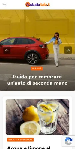 스폰서 기사용 이탈리아 매체 AustraliaItalia 사이트 미리보기