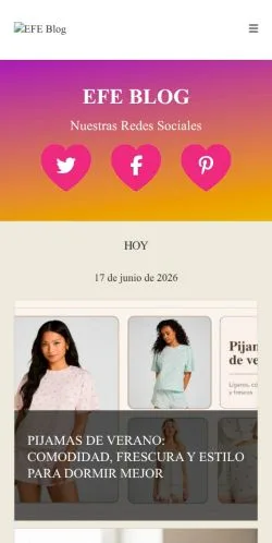 Forhåndsvisning av nettstedet EFE Blog, medium fra Spania for sponsede artikler