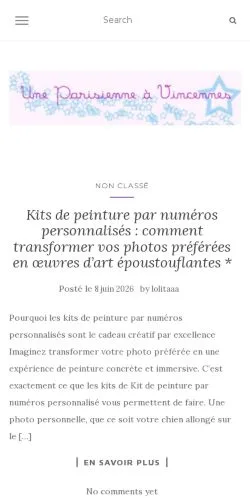 Podgląd witryny Une Parisienne à Vincennes, medium z kraju Francja do artykułów sponsorowanych