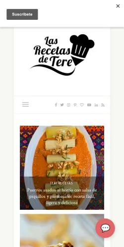 Anteprima del sito Las Recetas De Tere, media di Spagna per articoli sponsorizzati