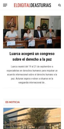 Anteprima del sito El Digital de Asturias, media di Spagna per articoli sponsorizzati