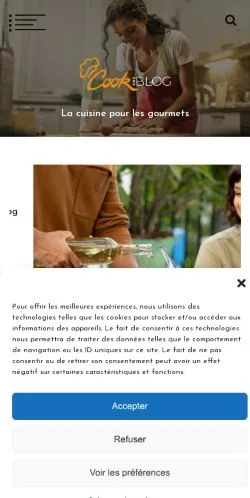 스폰서 기사용 프랑스 매체 Cooknblog 사이트 미리보기