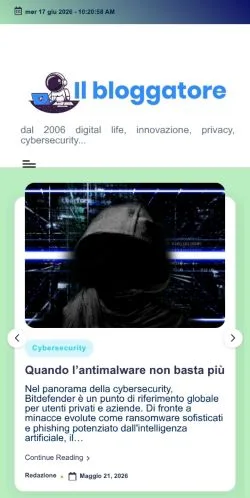 Anteprima del sito Il Bloggatore, media di Italia per articoli sponsorizzati