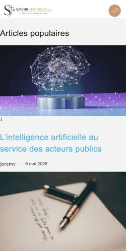 Anteprima del sito Savoir Juridique, media di Stati Uniti per articoli sponsorizzati