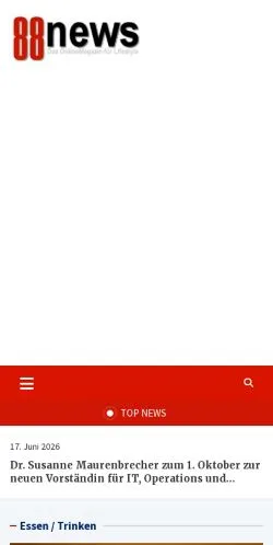 Anteprima del sito 88News, media di Germania per articoli sponsorizzati