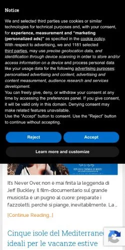 Voorbeeld van de site PostPopuli, medium uit Italië voor gesponsorde artikelen