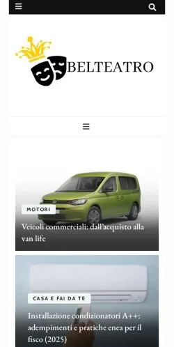 Podgląd witryny belteatro, medium z kraju Włochy do artykułów sponsorowanych