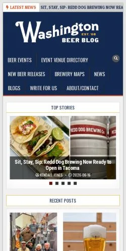 Podgląd witryny The Washington Beer Blog, medium z kraju Stany Zjednoczone do artykułów sponsorowanych