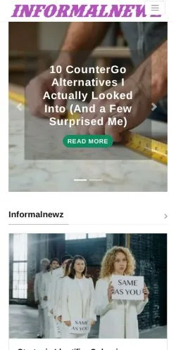 Anteprima del sito Informalnewz, media di Stati Uniti per articoli sponsorizzati