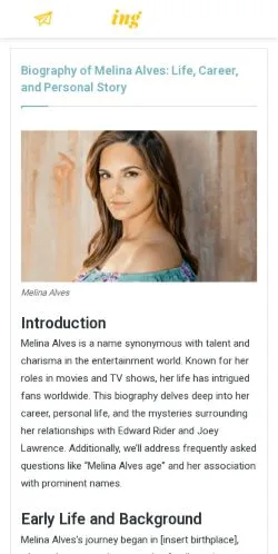 Anteprima del sito Melina Alves, media di Stati Uniti per articoli sponsorizzati