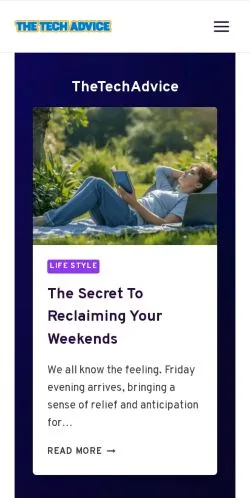 Forhåndsvisning av nettstedet The Tech Advice, medium fra USA for sponsede artikler