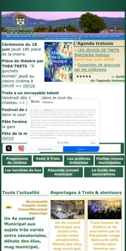 スポンサード記事向けのフランスメディア、Trets Actuのサイトプレビュー