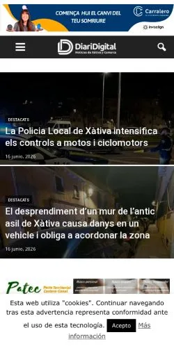Anteprima del sito Diaridigital Xàtiva, media di Spagna per articoli sponsorizzati