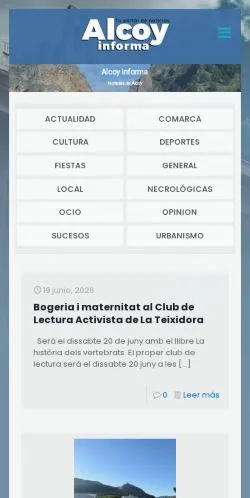 Anteprima del sito Alcoyinforma, media di Spagna per articoli sponsorizzati