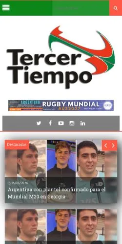Anteprima del sito Tercer Tiempo Rugby, media di Argentina per articoli sponsorizzati