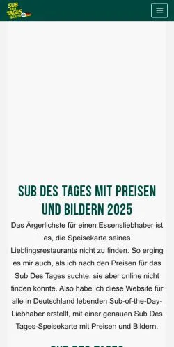 Anteprima del sito Sub Des Tages Preise, media di Germania per articoli sponsorizzati