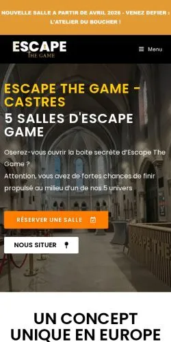 Podgląd witryny Escape The Game, medium z kraju Francja do artykułów sponsorowanych