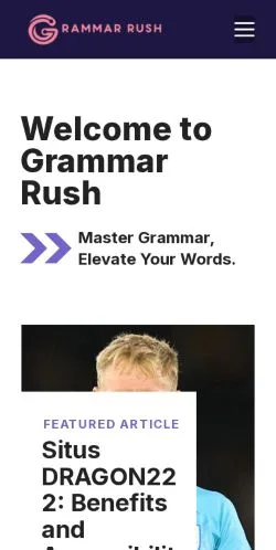 スポンサード記事向けのアメリカ合衆国メディア、Grammar Rush -のサイトプレビュー