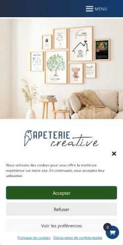 Aperçu du site La Papeterie Créative, média de France pour articles sponsorisés