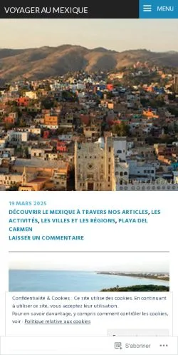 Anteprima del sito Voyager Au Mexique, media di Francia per articoli sponsorizzati