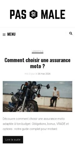 スポンサード記事向けのフランスメディア、Pas Si Maleのサイトプレビュー