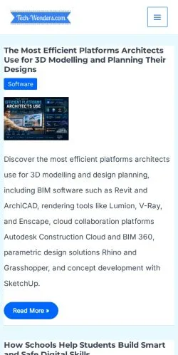 スポンサード記事向けのアメリカ合衆国メディア、Tech-Wondersのサイトプレビュー