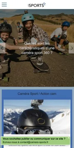 스폰서 기사용 프랑스 매체 Camera Sports 사이트 미리보기