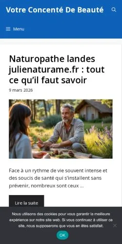 Anteprima del sito Votre Concentré De Beauté, media di Francia per articoli sponsorizzati