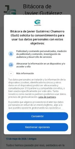 Anteprima del sito Guti, media di Spagna per articoli sponsorizzati