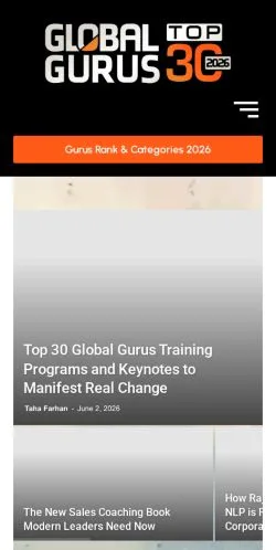 Sponsorlu makaleler için Amerika Birleşik Devletleri medyası Global Gurus sitesinin önizlemesi