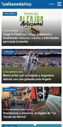 Anteprima del sito Avellaneda Hoy, media di Argentina per articoli sponsorizzati