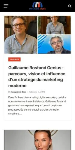 Anteprima del sito Magazine Ideas, media di Francia per articoli sponsorizzati