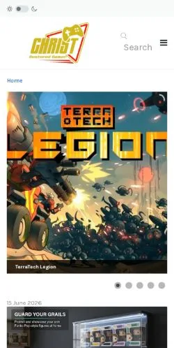 Vista previa del sitio ChristCenteredGamer, medio de Reino Unido para artículos patrocinados