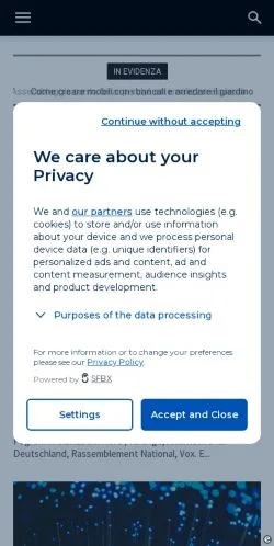 Anteprima del sito Nuova Società, media di Italia per articoli sponsorizzati