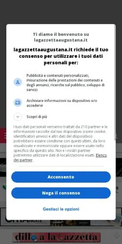 Anteprima del sito La Gazzetta Augustana, media di Italia per articoli sponsorizzati