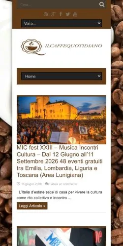 Anteprima del sito Il Caffè Quotidiano, media di Italia per articoli sponsorizzati