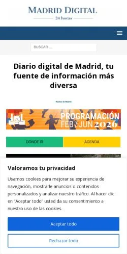 Sponsorlu makaleler için İspanya medyası Diario digital de Madrid sitesinin önizlemesi