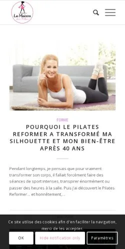 Vista previa del sitio La Maison des Filles, medio de Francia para artículos patrocinados